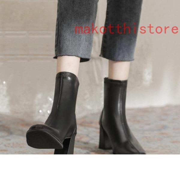 ショートブーツ7センチヒールレディースおしゃれ短ブーツローヒール