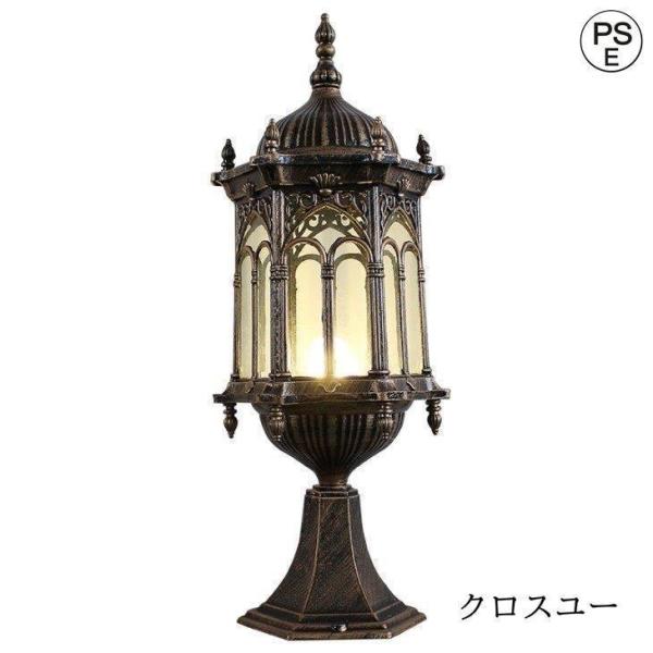 門柱灯屋外照明レトロ防水外灯ガーデンライト照明照明器具門灯柱上付け照明スタンドライト玄関エクステリア庭園灯株式会社錦エントランスアンティーク風_5