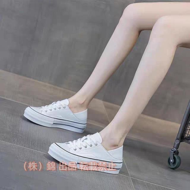 かかと踏める スニーカー レディース 婦人靴 カジュアルシューズ 軽量 ウォキングシューズ 通気性 大きいサイズ スニーカー株式会社錦 通勤 紐靴 疲れない