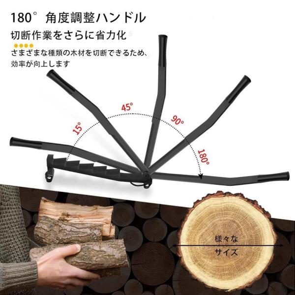壁掛け薪割り機薪割り台屋内または屋外薪割り機ウッドスプリッターウォールマウントネジ付き薪薪割り機薪ログスプリッター錦炭素鋼素材防錆省力鋭利で耐_3