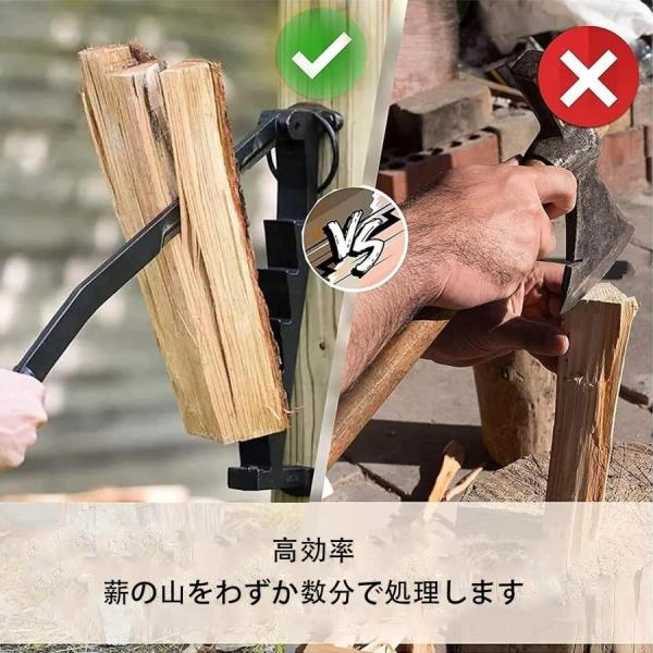 薪割り台 ウッドスプリッターウォールマウント ネジ付き薪薪割り機