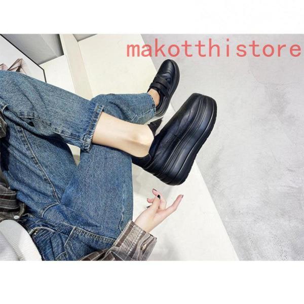 厚底スニーカーレディースシューズインヒールスニーカーウォーキングシューズインヒールスリッポン黒株式会社錦おしゃれかわいい厚底靴マジックテープ 厚底スニーカーレディースシューズインヒールスニーカーウォーキング