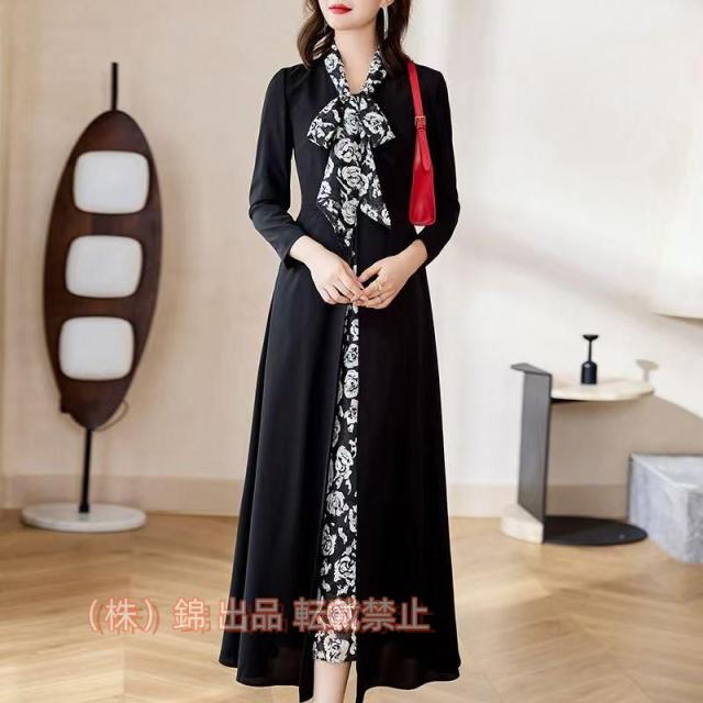 アンサンブル風ワンピース 結婚式 服装 50代 叔母 フォーマルドレス お