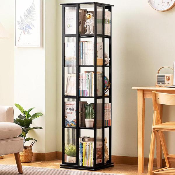 本棚 a4 スリム 書棚 オシャレ 360度 回転 ラック 大容量 回転ラック 回転コミックラック マガジンラックシンプル ブックシェルフ 天板に物が置ける 本棚 a4 スリム 書棚 オシャレ 360度 回転 ラック 大容量 回転ラック