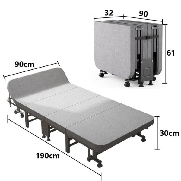 おりたたみベッド シングル コンパクト S 軽量 三折り 簡易ベッド 室内 折り畳み ベッド 組立簡単 キャスター 介護ベッド プレゼント 小型 持ち おりたたみベッド シングル コンパクト S 軽量 三折り 簡易ベッド 室内