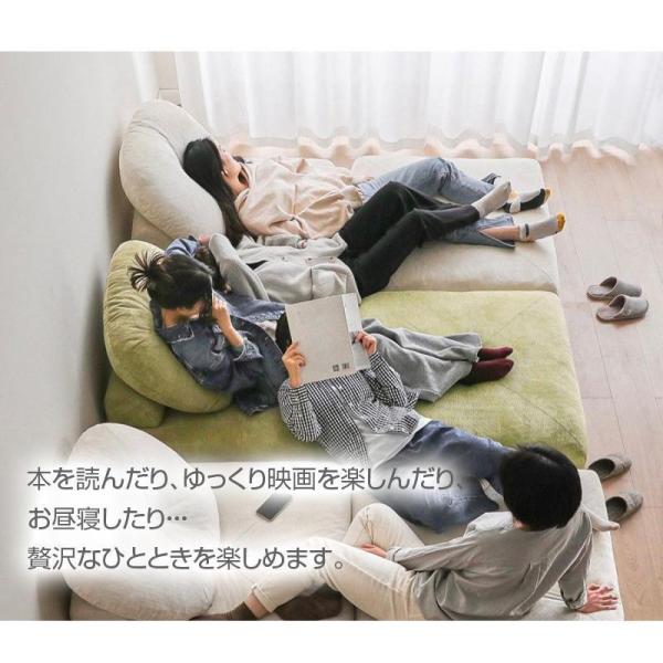 ソファーベッド 座椅子 1人掛け 一人用 シングル 置き畳 畳 3way ゆったり 一人暮らし ローソファ コンパクト 錦 クッション 極厚 2重クッション 北欧おしゃれ