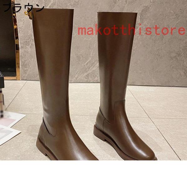 ロングブーツブーツレディース大きい筒周りゆったりロングジョッキー