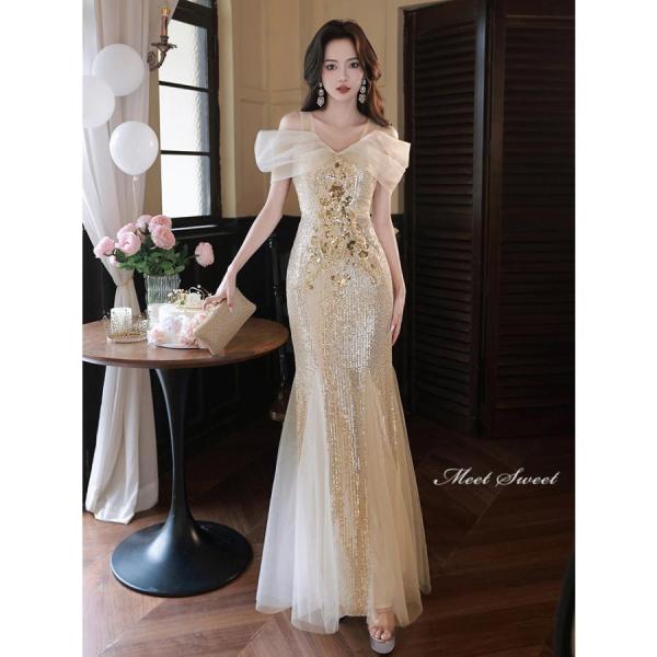 カラードレスファスナーパーティードレスロングドレス株式会社錦結婚式