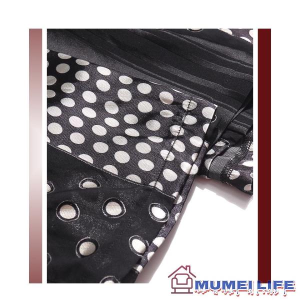 ライン ドット柄 ロング丈 結婚式ワンピース フォーマルドレス お食事