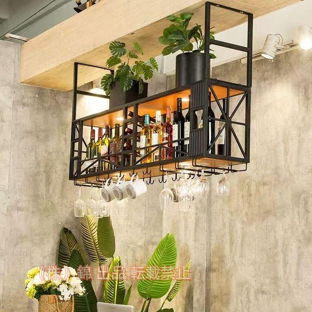 ワインゴブレットホルダーワイングラスホルダー天井ワインラック工業用ワインガラスホルダーワインSLワイングラスハンガー吊り下げ収納のキッチンワインラックワ ワインラック天井吊り下げホルダー | ワインボトルとガラスゴブレット