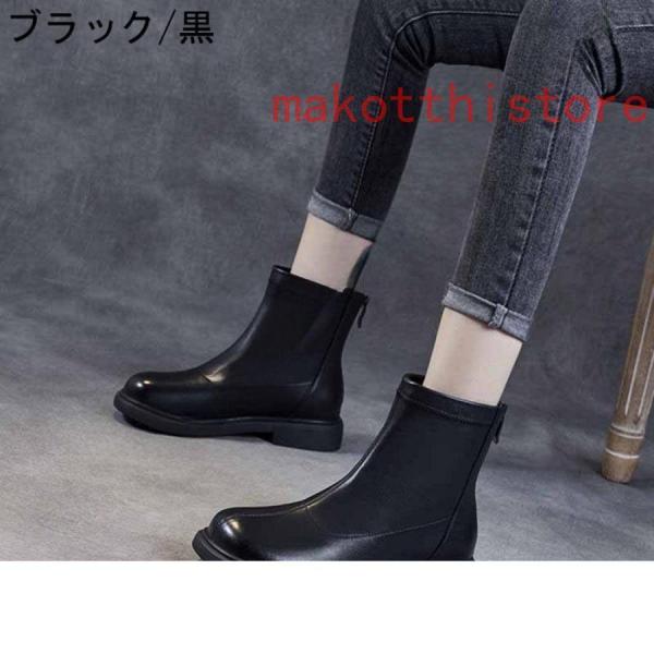 ショートブーツレディースブーツアンクルブーツおしゃれ本革ジップラウンドトゥオシャレ袴用ローヒール株式会社錦安定感有美脚歩きやすい革靴滑らない ショートブーツレディースブーツアンクルブーツおしゃれ本革ジップ