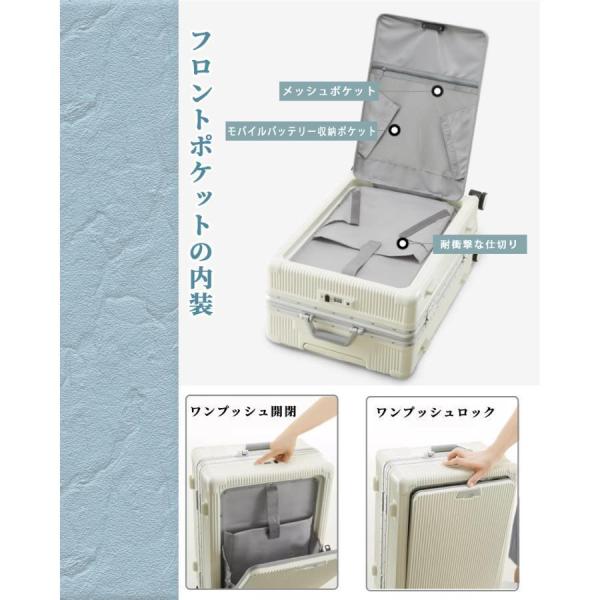 2023年新登場 スーツケース 機内持ち込み フロントオープン キャリーバッグ キャリーケース S~Mサイズ TSA 大型 旅行 VIVIST] 2023年新登場！スーツケース フロントオープン キャリーバッグ