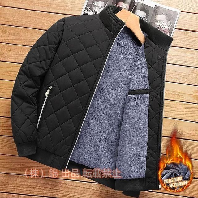 中綿ジャケット メンズ ボアブルゾン 裏起毛 ビジネスコート ジャンバー アウター 秋 冬 あったか 防寒 株式会社錦綿入りカジュアル キルティング 軽め おしゃれ