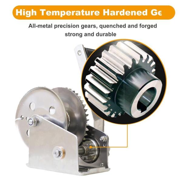 ボートトレーラー用ブレーキ付き8002600ポンドハンドウィンチフックとケーブル付きボートトレーラーウィンチ錦ステンレス鋼ウォームギアハンドウィンチ丈夫で頑 ボートトレーラー用ブレーキ付き8002600ポンドハンドウィンチフックと