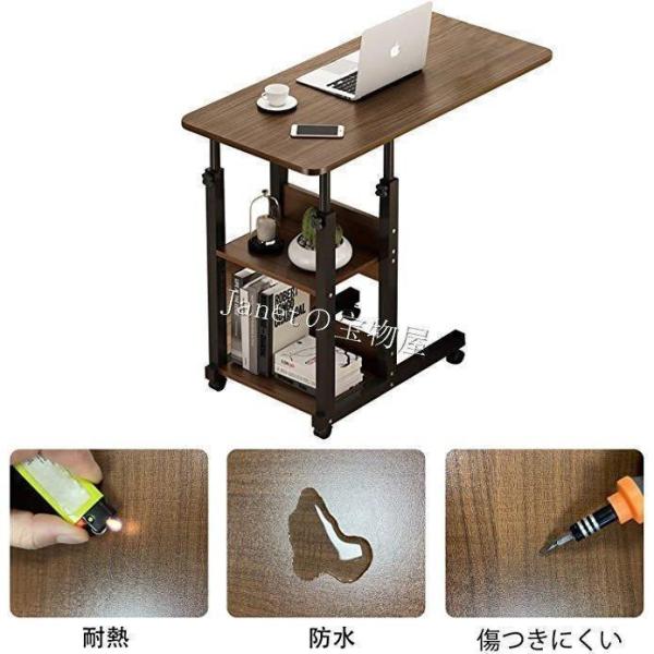 サイドテーブル 可移動テーブル 介護サイドテーブル ベッドサイドテーブル 昇降式テーブル ナイトテーブル コの字型 キャスター付き錦 パソコンデスク 介護用_1