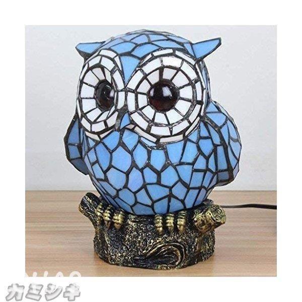 ☆アンティーク フクロウ ステンドグラス ランプ☆