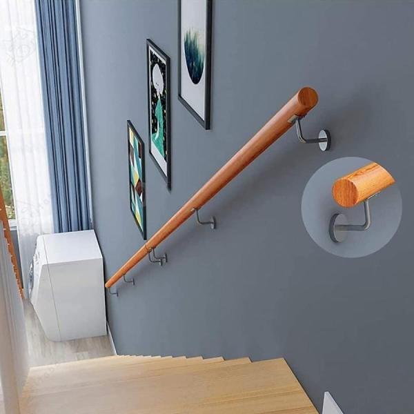 LQSYBHD 屋外手すり 1-3 段階段用 壁取り付け階段手すりグラブバー 金属製階段手すり手すり ブラック U 字型グラブバー 手すり, 錬鉄製  の屋外用手すり 屋内用 屋外用階段手すり ステップ用 U字型手すり ガレージ入口ポーチ壁用 階段手すり手すりキット 工業用錬鉄製の ... 壁取り付け手すり、屋内階段手すり 屋内階段用壁手すり3.3フィート-5.2フィート、アイアンブラック工業用パイプ金属手すり階段手すり