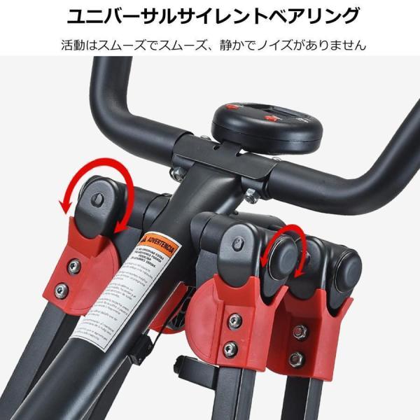 クロストレーナー家庭用、ウォーキングマシンエアウォーカー静音、錦腰を足の筋肉を鍛える器具、フィットネス下半身トレーニング器具、高齢者ステッパー室内_3