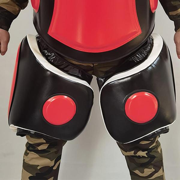 太ももパッド、スポーツ保護、キックボクシングタイスタイル太ももパッドヘビーヒッターボクシングボディプロテクター、アップグレードされ厚みのあるEVAライナ 太ももパッド、スポーツ保護、キックボクシングタイスタイル太もも