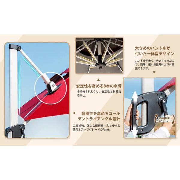 300cm UVカット 撥水 角度調整 モダン おしゃれ ガーデンパラソルセット株式会社錦 庭?屋外 300cm UVカット 撥水 角度調整 モダン おしゃれ ガーデンパラソル