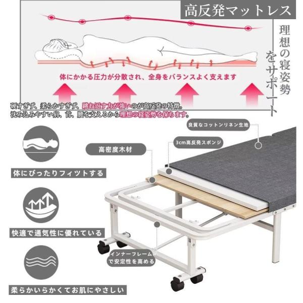おりたたみベッド コンパクト 折りたたみ ベッド シングル 簡易ベッド 高反発 zdc4-g-01.jpg