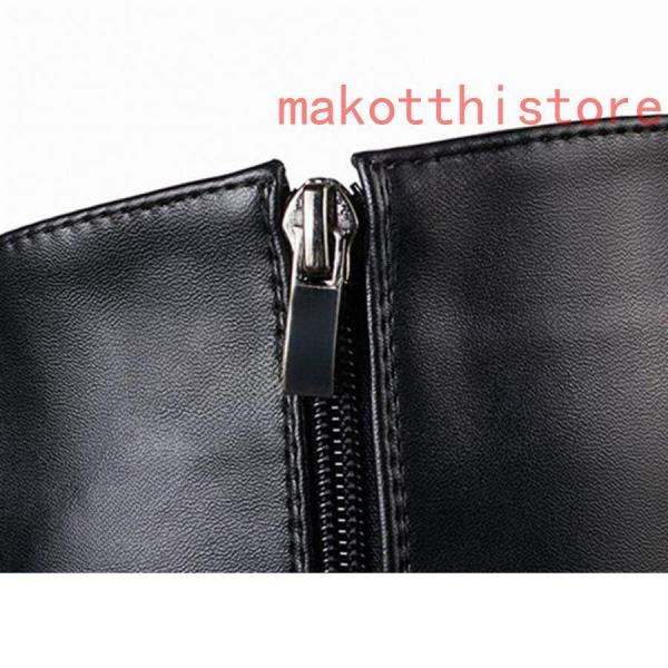 ロングブーツレディースラウンドトゥブーツロングチャンキーヒール