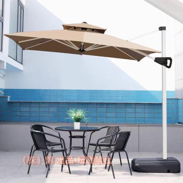 NYHGOXM 大型ガーデンパラソル (直径1.6/2m) クランク開閉式