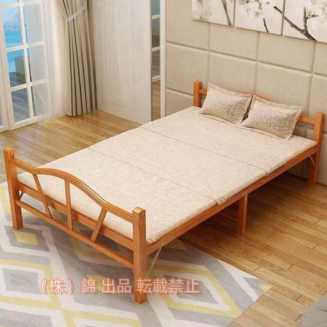 折りたたみベッドシングルおりたたみベッド折り畳み式ベッド収納頑丈耐荷重約200kg天然竹製通気性高い錦抗菌性高い耐久性介護用ベッド簡易ベッド仮