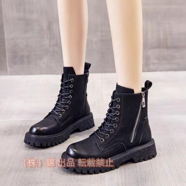 ショートブーツレディース歩きやすいブーツレディースブーツローヒール疲れないブーツレディースヒールブーツ株式会社錦大きいサイズ春ブーツラウンドトゥ