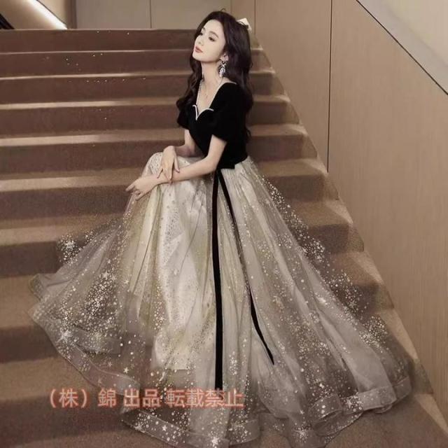 ロングドレス演奏会大人パーティードレス結婚式ドレスマキシ