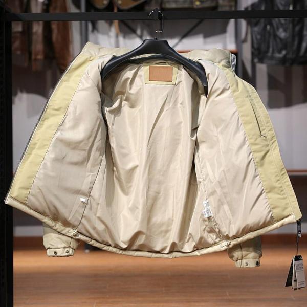 ダウンジャケット シープスキンカーハイドパッチワーク羊革 レザー