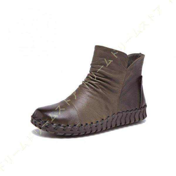 ショートブーツ レディース 本革 柔らかい 疲れない 幅広 コンフォート