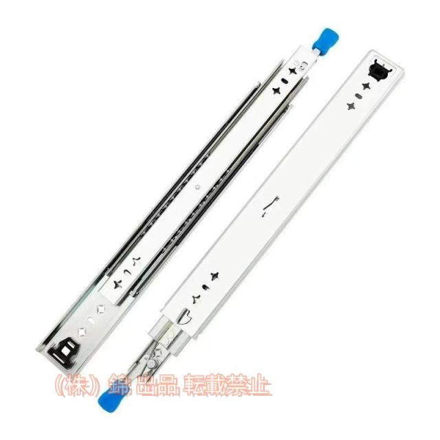 SHUHANG 重量用スライドレール 900mm ロック付き 3段引 横付 かんぜんスライド ボール伸縮式 Heavy Duty引き出しスライドレール SHUHANG 重量用スライドレール 900mm 耐荷重50kg 横付け
