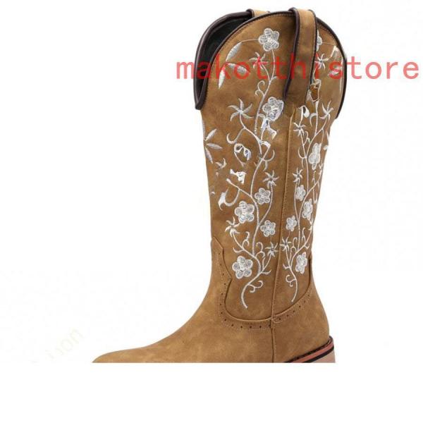 ウエスタンブーツ ウエスタン カントリーダンス カウボーイ 刺繍
