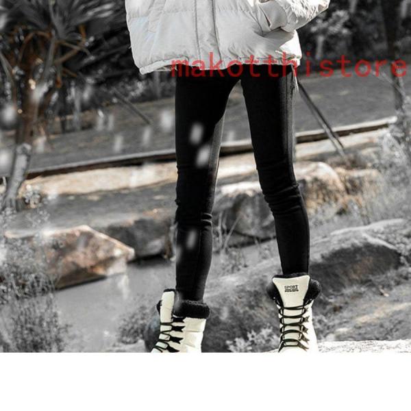 防寒ダウンブーツレディーススノーブーツスノーシューズウィンターブーツスウェット裏ボア保温防寒対策株式会社錦ローヒールスノボふわふわボアあったか