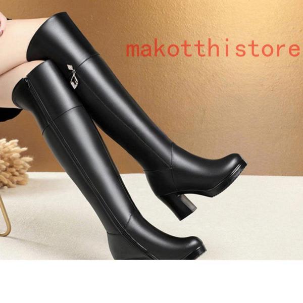 ハイヒール裏起毛ジョッキーブーツレディース乗馬ブーツロング丈サイドジッパーニーハイブーツレディース株式会社錦本革ロングブーツヒール7cm太ヒール ハイヒール裏起毛ジョッキーブーツレディース乗馬ブーツロング丈サイド
