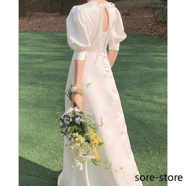 2021夏新品ウェディングドレス白パーティードレス株式会社錦