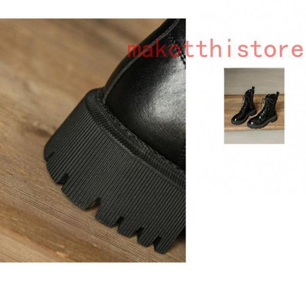 レディース ブーツ シューズ 8ホール 革靴 皮靴 本革 レースアップ クラシック 錦 トレッキング シューズ 通気性 アウトドア 日常着用 安定感有通勤通学 4.5cm