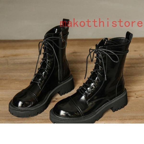 レディース ブーツ シューズ 8ホール 革靴 皮靴 本革 レースアップ クラシック 錦 トレッキング シューズ 通気性 アウトドア 日常着用 安定感有通勤通学 4.5cm