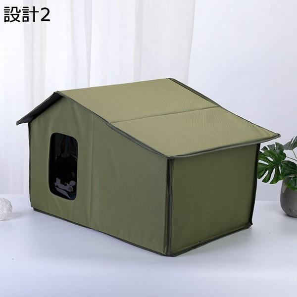 設計1 猫ハウス 屋外 防水 外猫ハウス ペットアウトドアハウス 折りたたみ式ペットシェルター ペットの巣株式会社錦 猫小屋 屋外防雨 防水 耐候性_2