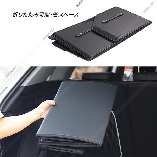 収納ボックス 車用 大容量 多機能 折り畳み式 トランク 収納ケース おしゃれ 高級感 持ち手 防水 錦車中泊 収納 後部座席 靴入れ 車載用 組立簡単 カー用品_4