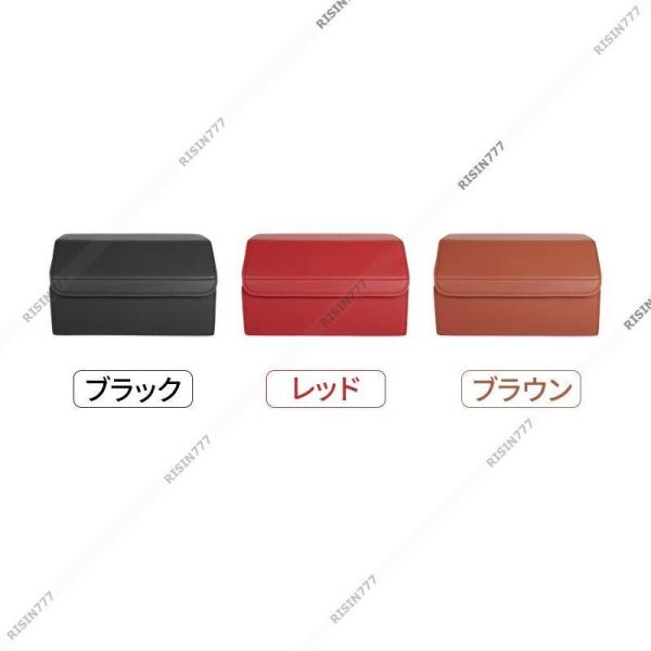 収納ボックス 車用 大容量 多機能 折り畳み式 トランク 収納ケース おしゃれ 高級感 持ち手 防水 錦車中泊 収納 後部座席 靴入れ 車載用 組立簡単 カー用品_5