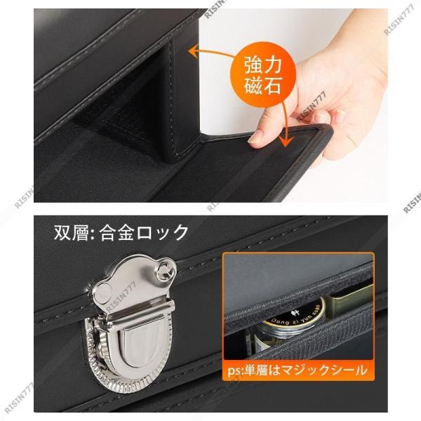 収納ボックス 車用 大容量 多機能 折り畳み式 トランク 収納ケース おしゃれ 高級感 持ち手 防水 錦車中泊 収納 後部座席 靴入れ 車載用 組立簡単 カー用品_9