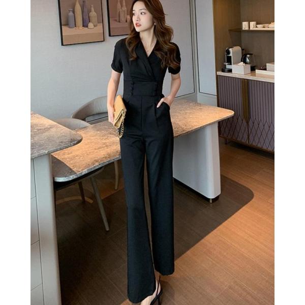 オールインワンレディースジャンプスーツパーティードレスかっこいいパンツドレス株式会社錦結婚式お呼ばれドレスパンツハイウエストワイドパンツ無地シンプル オールインワンジャンプスーツパーティードレスかっこいいパンツドレス