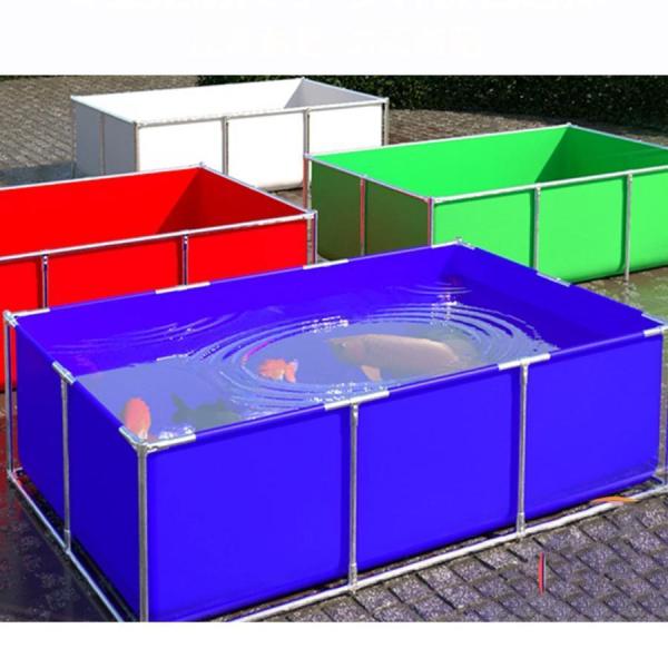 長方形プール アップグレード 大型水槽 立体養魚池 水槽 ホワイトスタンド付き スプライスしやすい、 水を貯めやすい 安全性 魚のいる池 海産物養殖 | Pxkmouy 大型水槽 立体養魚池長方形プール アップグレード1.5×1×0.8m  帆布のいけす、PVCキャンバスプール池、大型プール取り付け簡単完璧な防水性帆布のいけす、ちょすいタンク 紫外線⁄引裂きと耐寒  貯水、養魚、エビ、水耕植物用複数の使用方法夏の楽しみ⁄海産物養殖 水槽