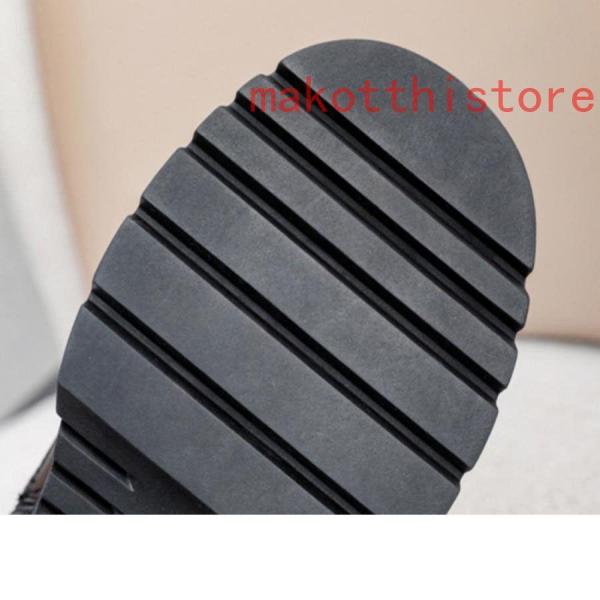 4.5cm 厚底 ショートブーツ 太ヒール 編み上げブーツ サイドジップ ハイヒール ブーティ レースアップ プラットフォーム 株式会社錦歩きやすい 軽い 防滑 黒