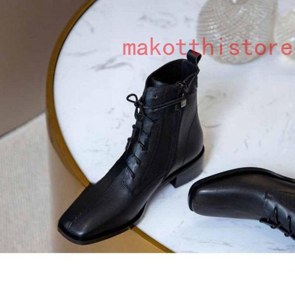 3.5CM 厚底 ショートブーツ 太ヒール 編み上げブーツ レースアップ 袴ブーツ 錦 卒業式 衣装 ブーツ ハイヒール レディース 黒 白 スクエアヒール 履きやすい