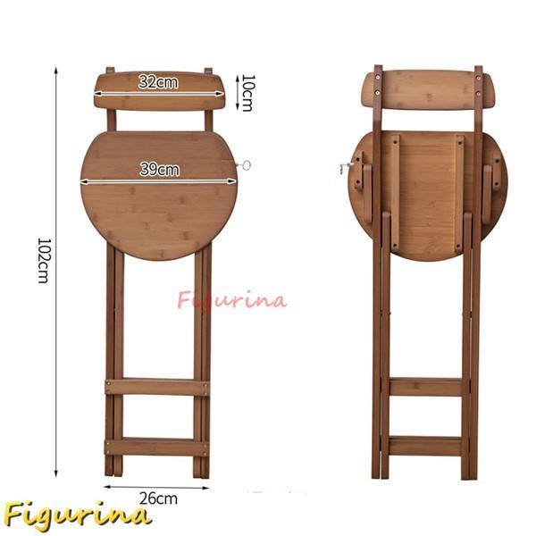木製 カウンターチェア バーチェア 折りたたみ椅子 ハイスツール 食卓