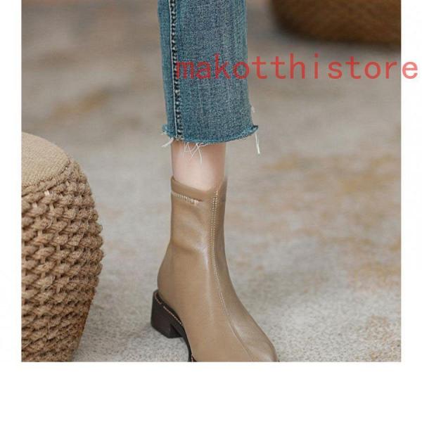 ストレッチショートブーツ4センチヒールレディースおしゃれ短ブーツローヒールソックスブーツショートブーツブーティ株式会社錦バックジップレディース靴 ストレッチショートブーツ4センチヒールレディースおしゃれ短ブーツ