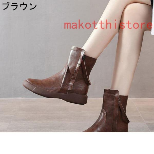 ブーツ レディース エンジニアブーツ レディース ショート ブラック ショートブーツ 幅広 履き口 エンジニア ゆったり 錦甲高 フラット 大きいサイズ 黒 厚底